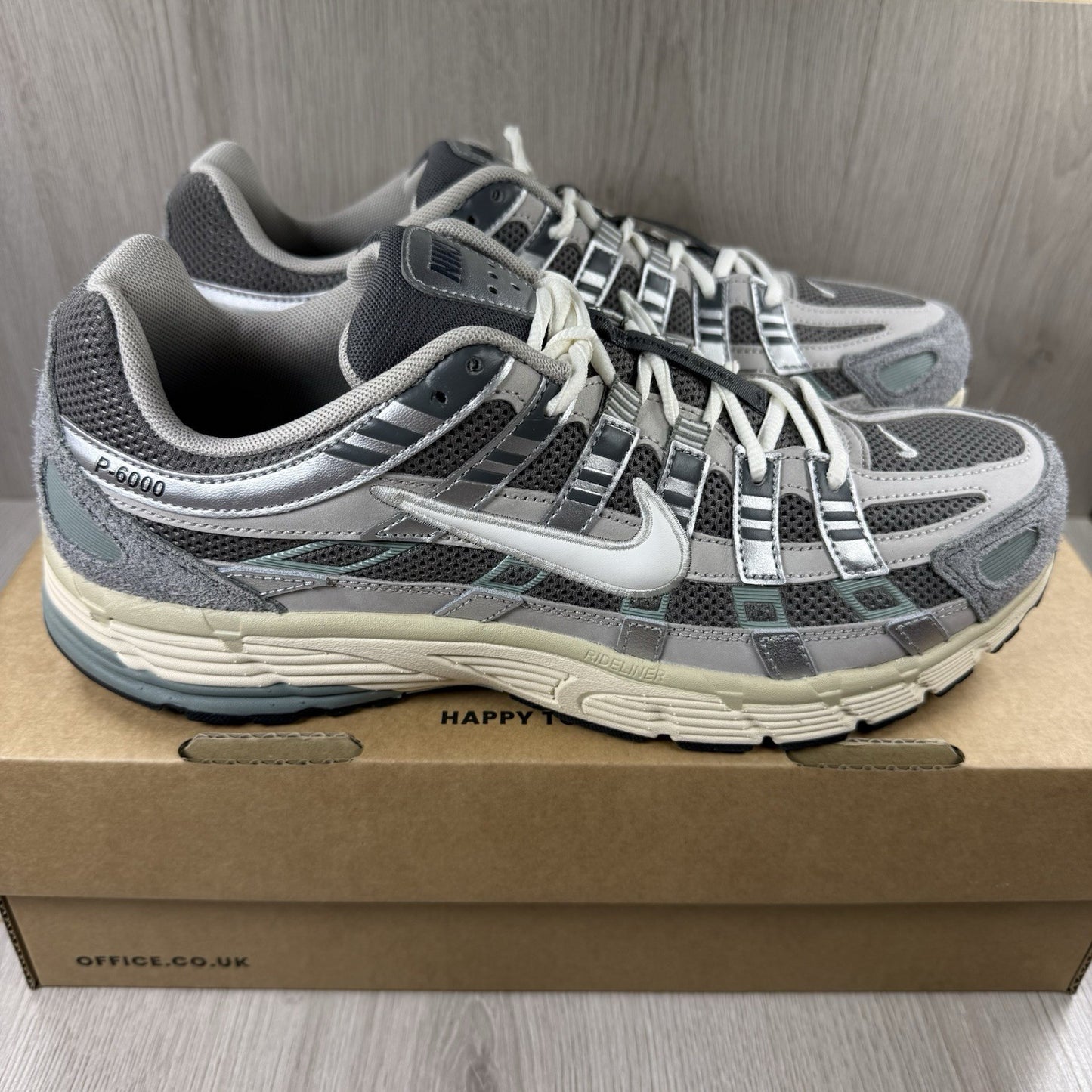 Nike P-6000 Trainers Flat Pewter Grey Size UK9.5 FN7509-0296