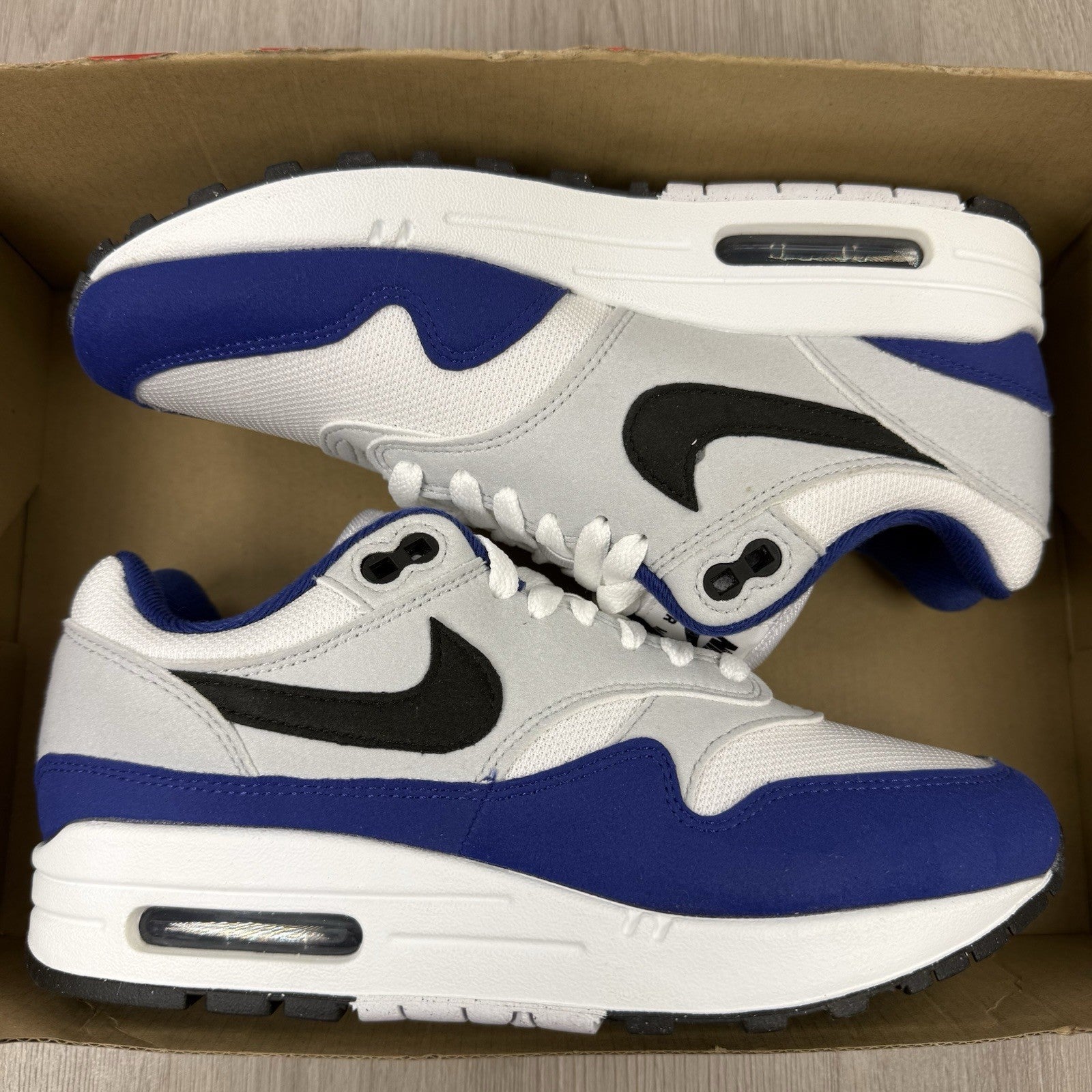Nike Air Max 1 Trainers Deep Royal Blue WhiteSize UK5.5 FD9082-1008