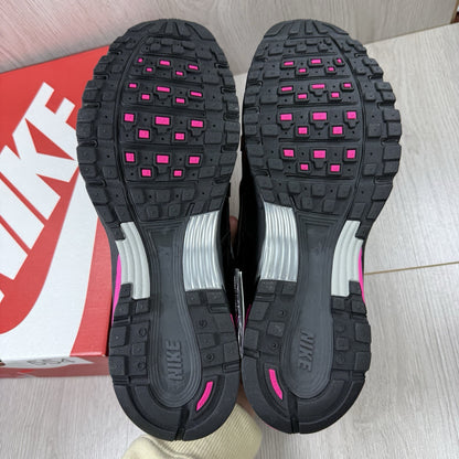 Nike P-6000 Trainers Pink Blast Metallic Silver Black Size UK9.5 CD6404-6005
