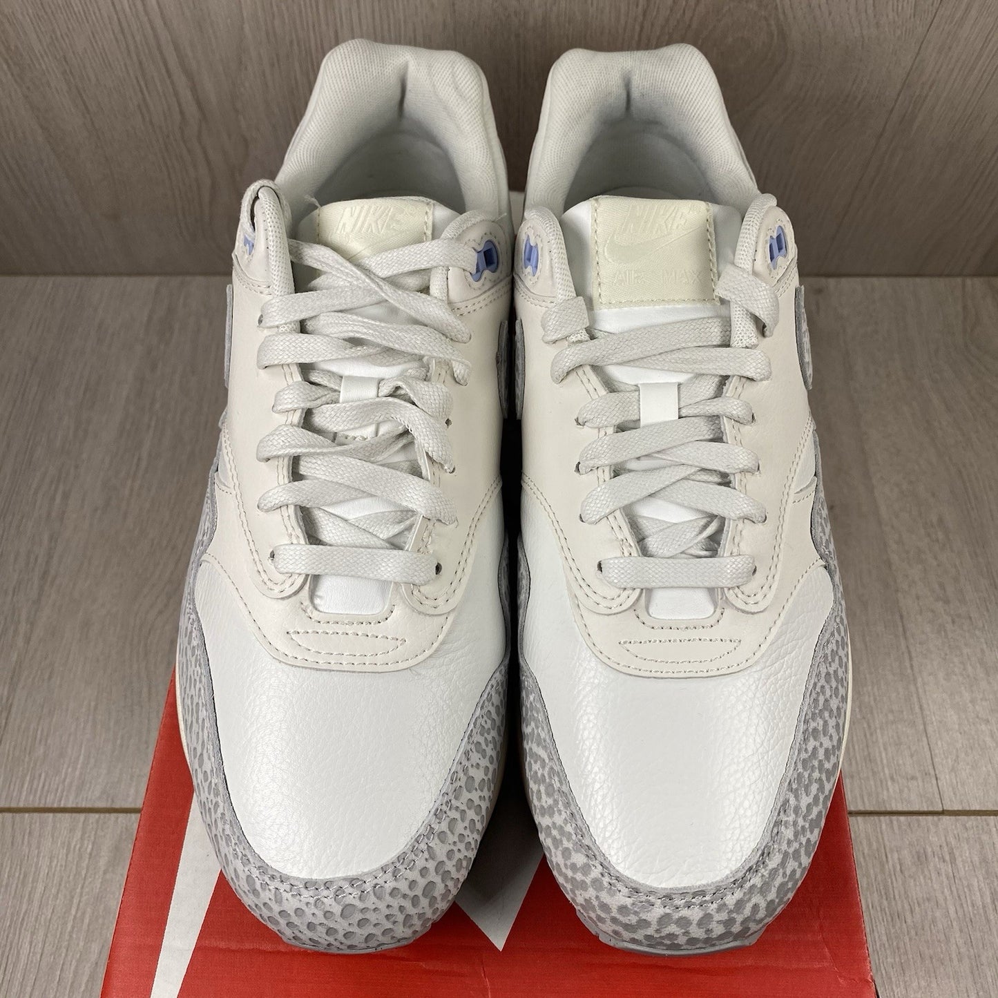 Nike Air Max 1 Safari Trainers Summit White Phantom Size UK6.5 FB5059-1002
