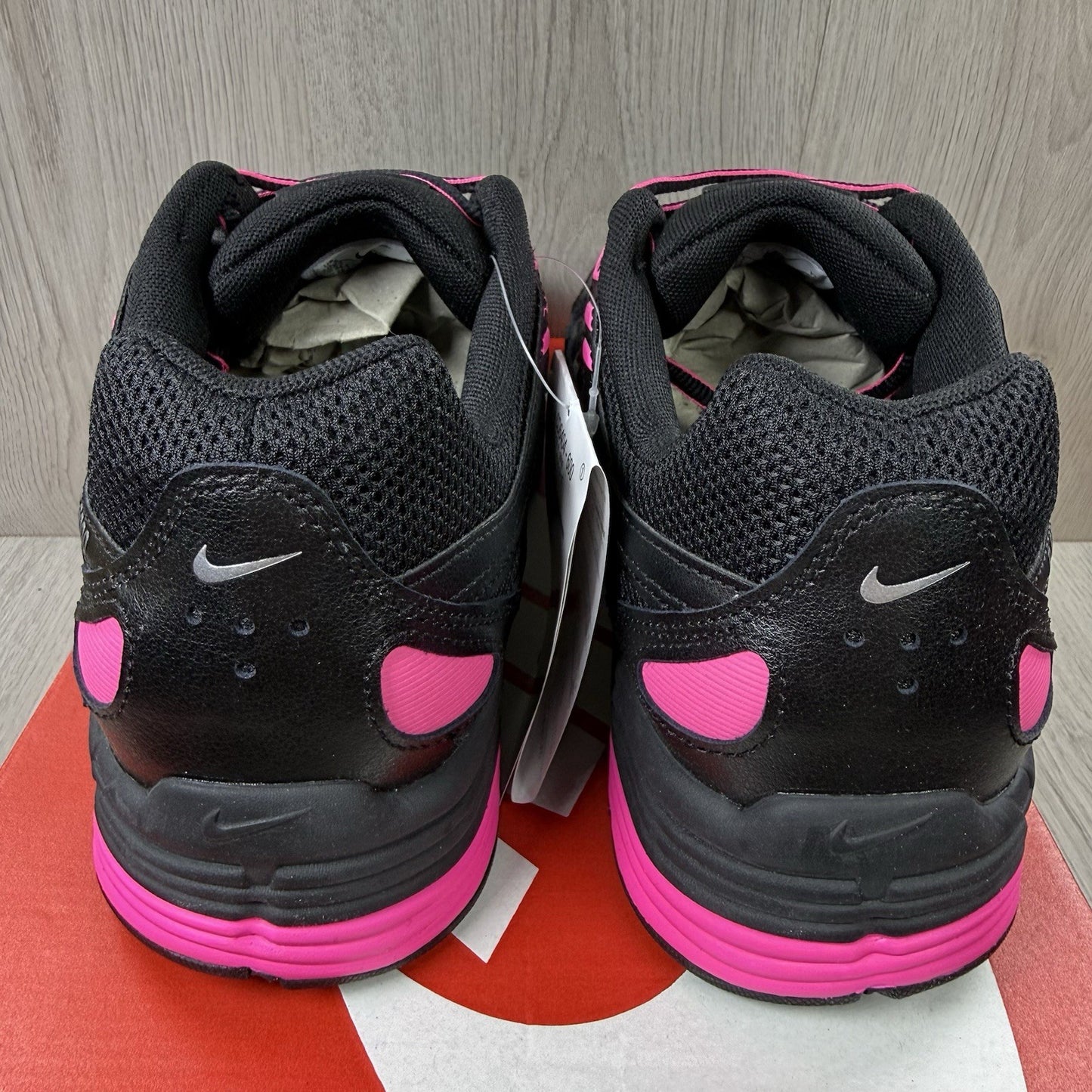 Nike P-6000 Trainers Pink Blast Metallic Silver Black Size UK9.5 CD6404-6003