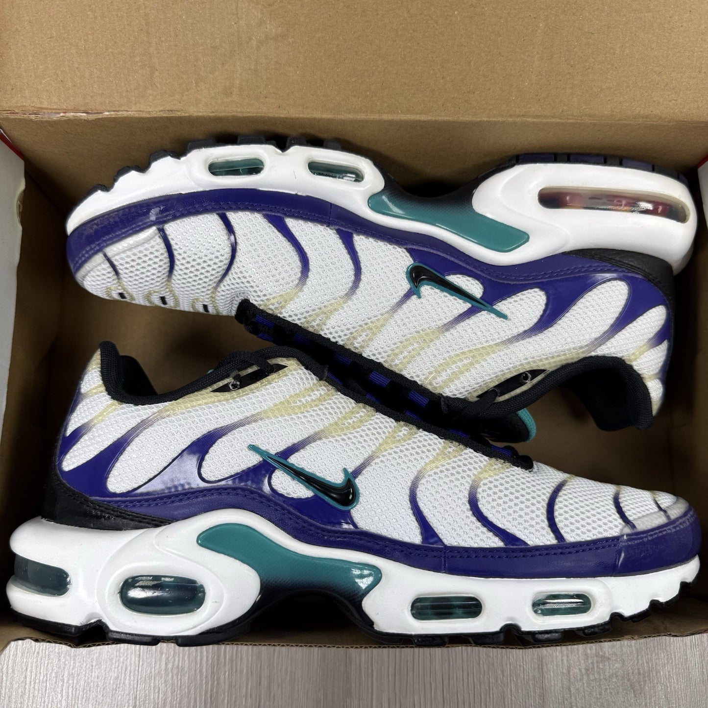 Nike TN Air Max Plus Trainers White Grape Ice Size UK7.5 DM0032-1008