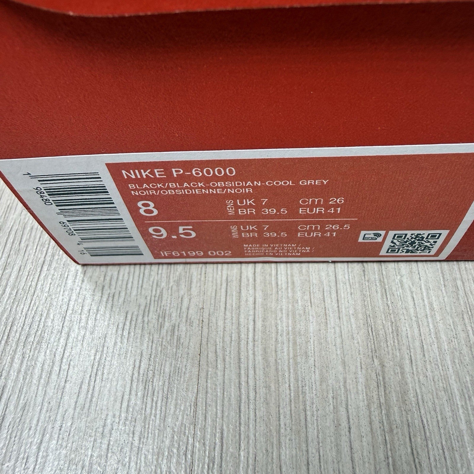 Nike P-6000 Trainers Black Obsidian Size UK7 IF6199-0024