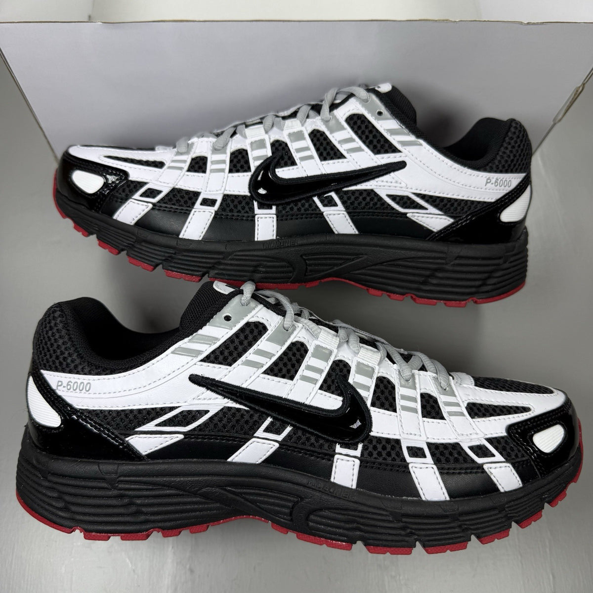 Nike P-6000 ID Trainers Black White Size UK7.5 IB4455-9007