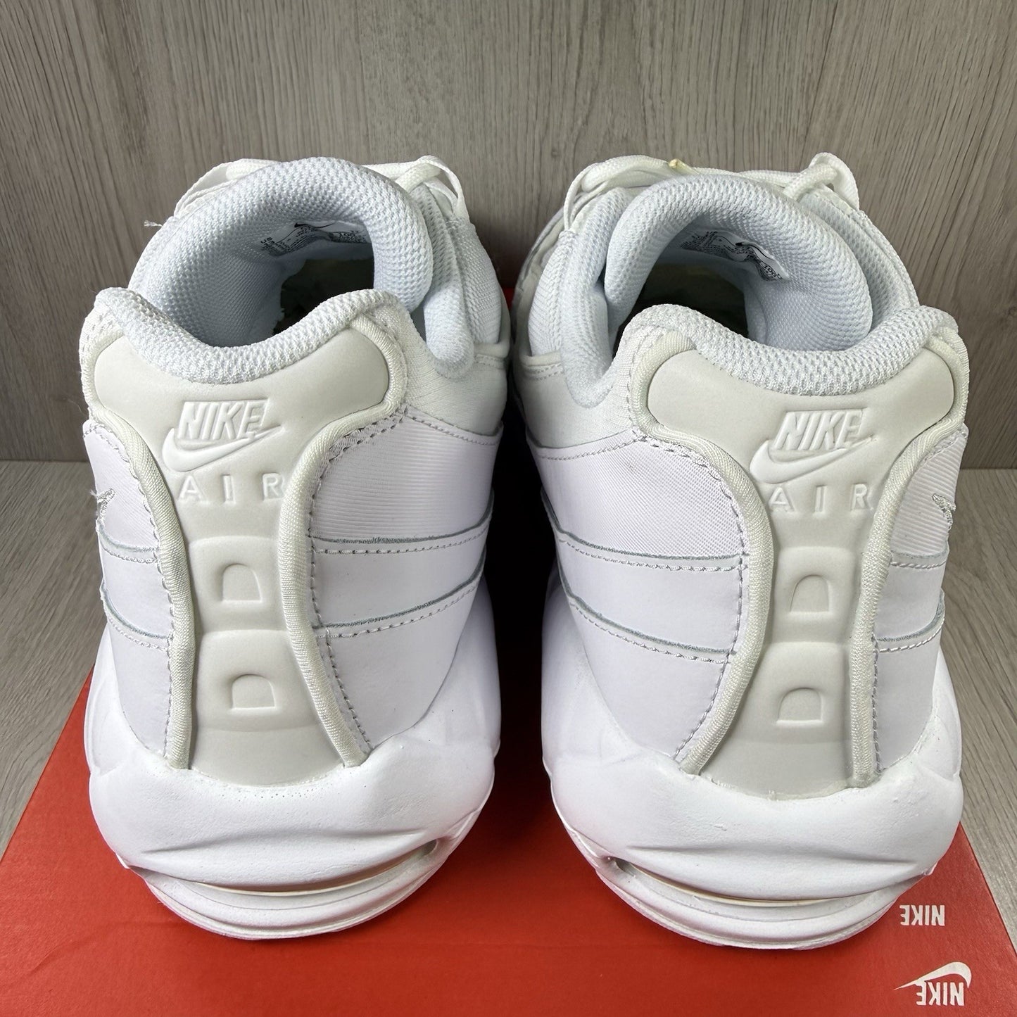 Nike Air Max 95 Essential Trainers White Grey Fog Size UK12 CT1268-10011