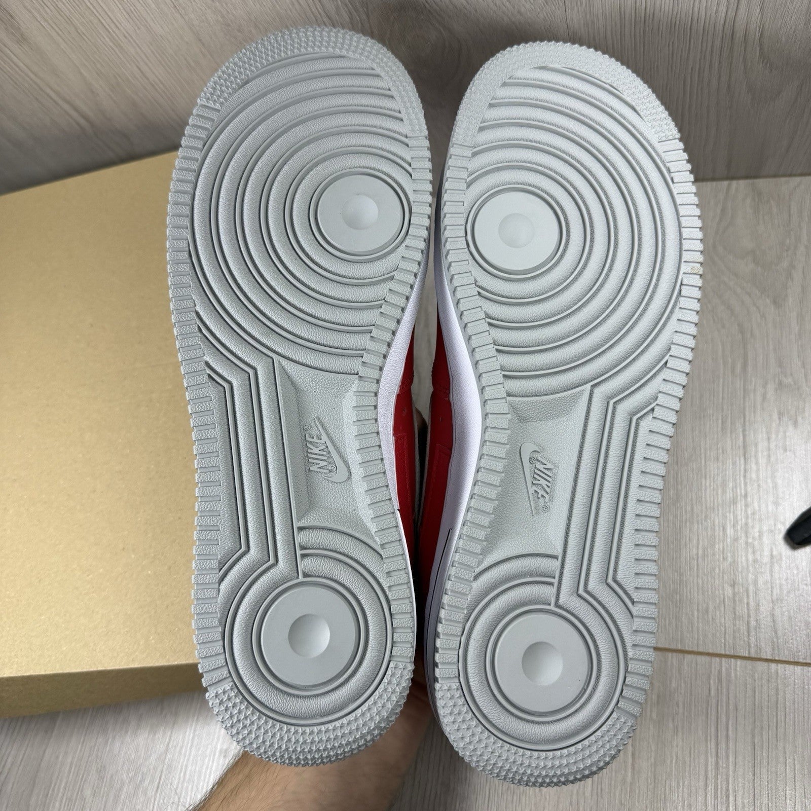 Nike Air Force 1 Low Trainers University Red Grey Size UK10 DD7113-6004