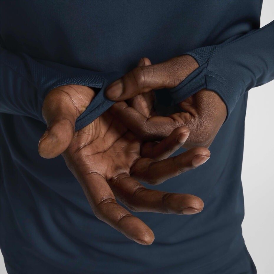 Nike Academy Dri-FIT 1/4 Zip Top Size L Large Navy Storm Blue DX4294-4786