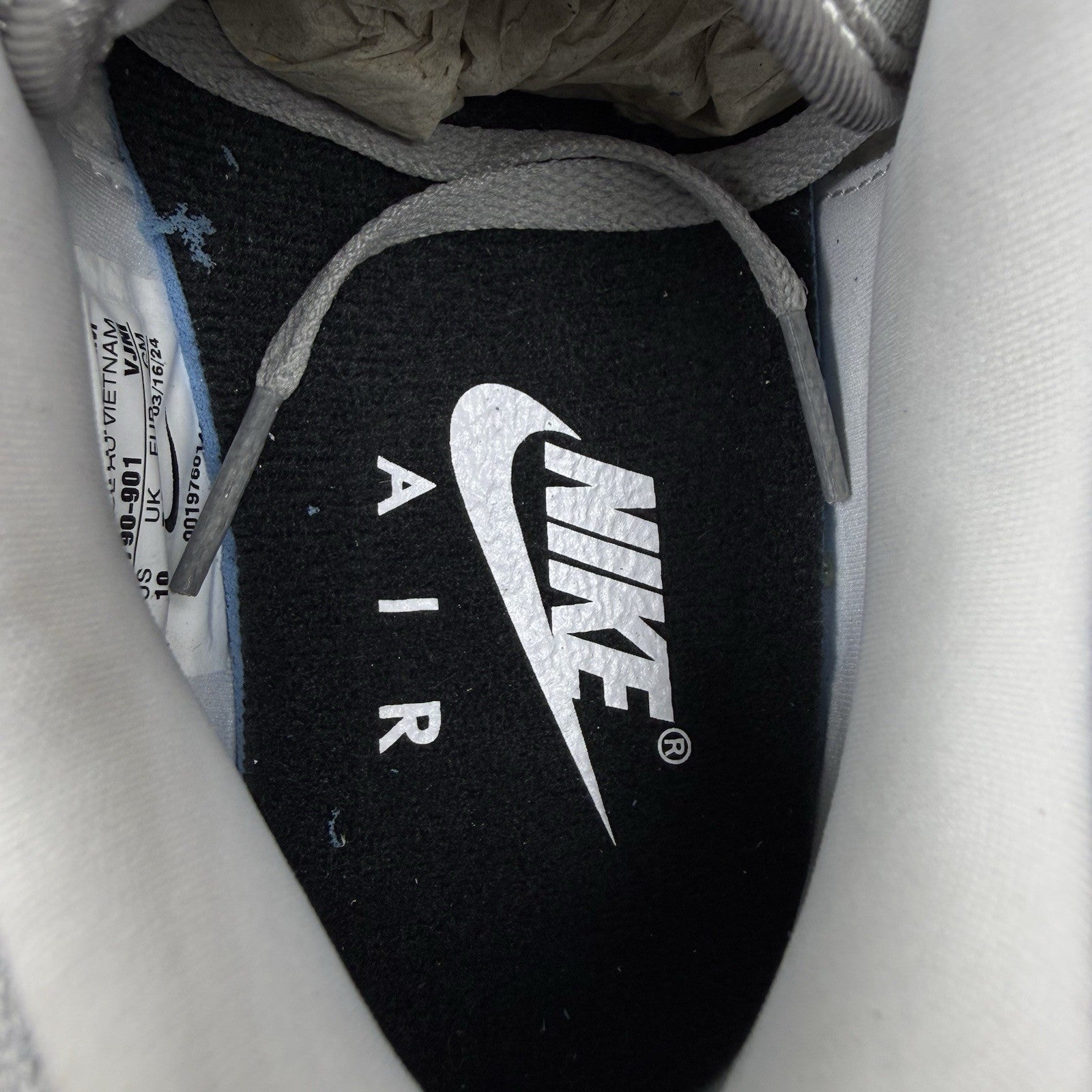 Nike Air Max 1 ID Trainers Grey White Size UK7.5 F08790-90113