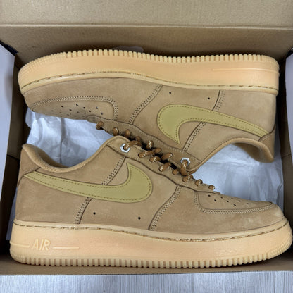 Nike Air Force 1 Low Trainers Flax Wheat Size UK8.5 CJ9179-2000