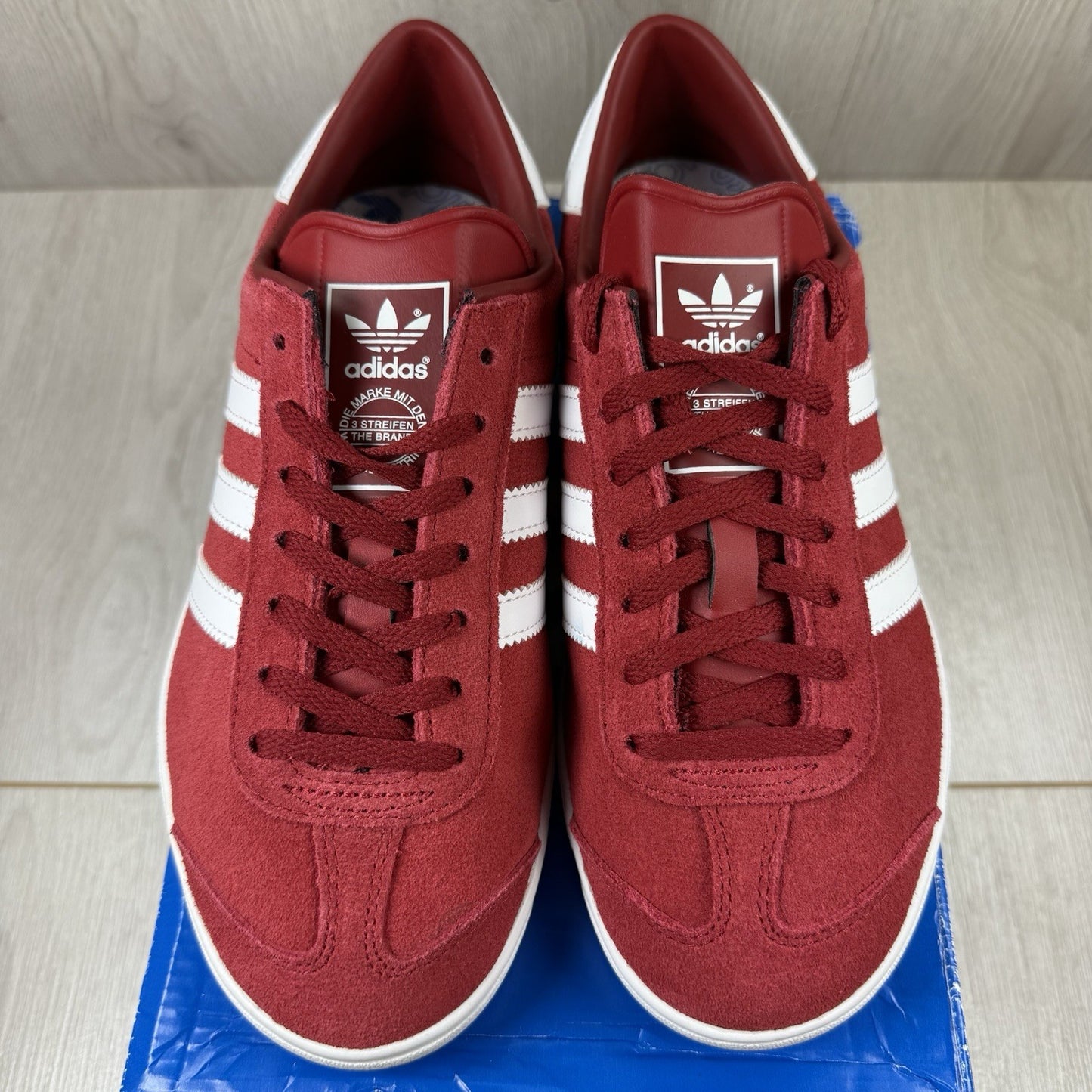 Adidas Hamburg Trainers Red White Size UK5 GZ741010
