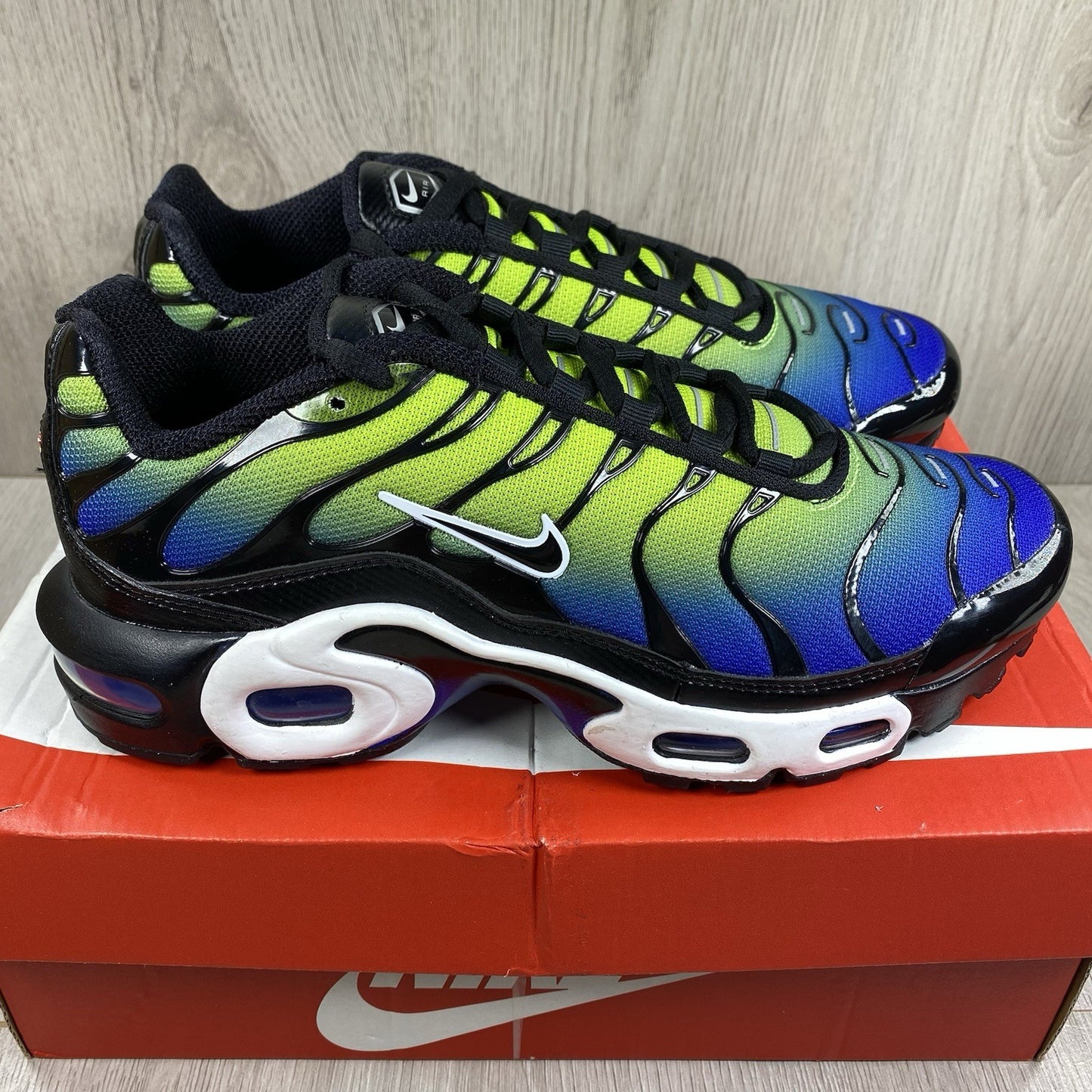 Nike TN Air Max Plus Trainers Racer Blue Volt Size UK5 HF0093-4001