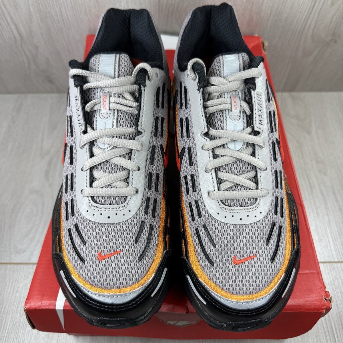 Nike Air Max TL 2.5 Trainers College Grey Picante Red Size UK7.5 FZ4110-0062