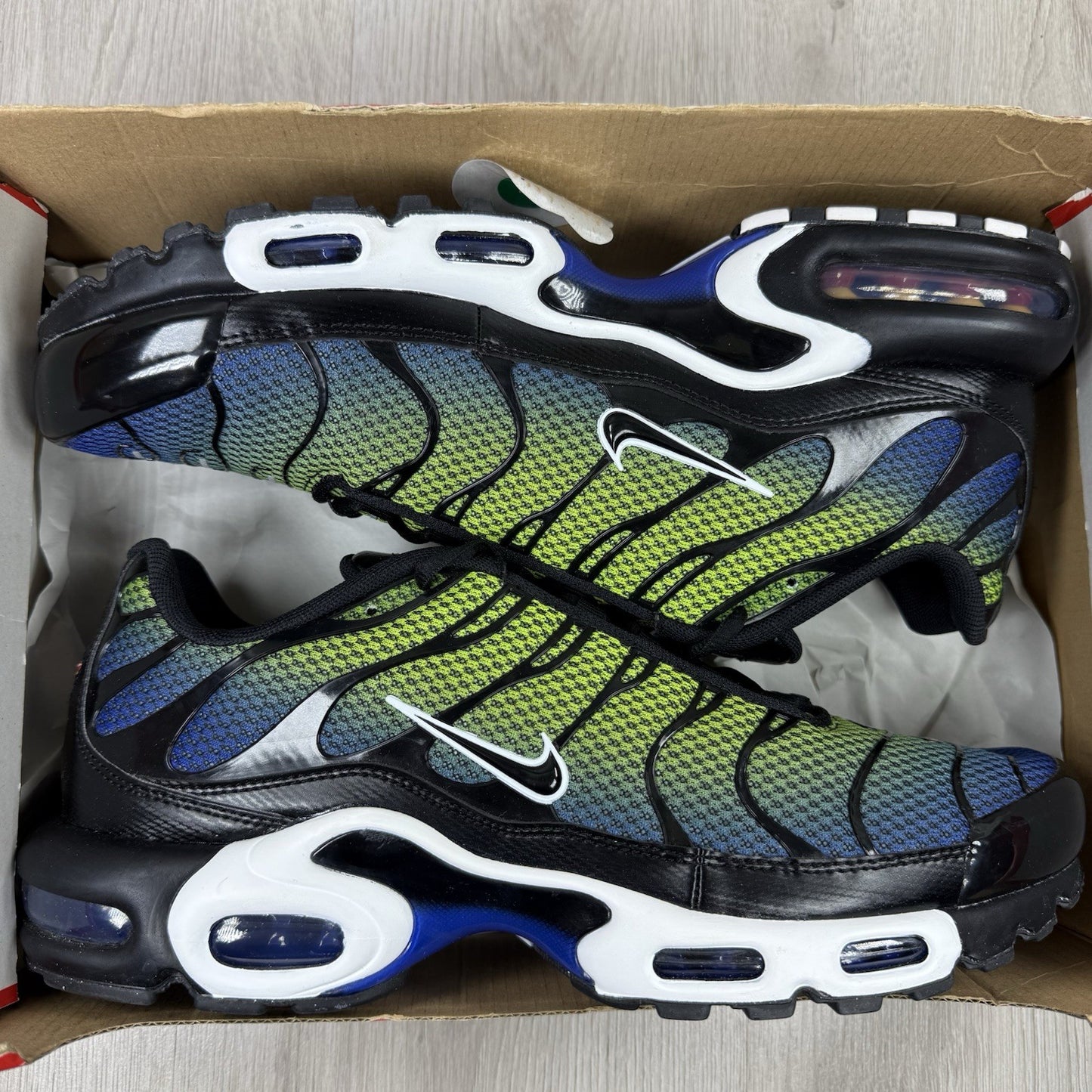 Nike Air Max Plus TN Trainers Racer Blue Volt Size UK10.5 FZ4628-0018