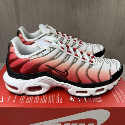 Nike Air Max Plus TN Trainers White Uni Red Size UK5.5 HM9611-1009