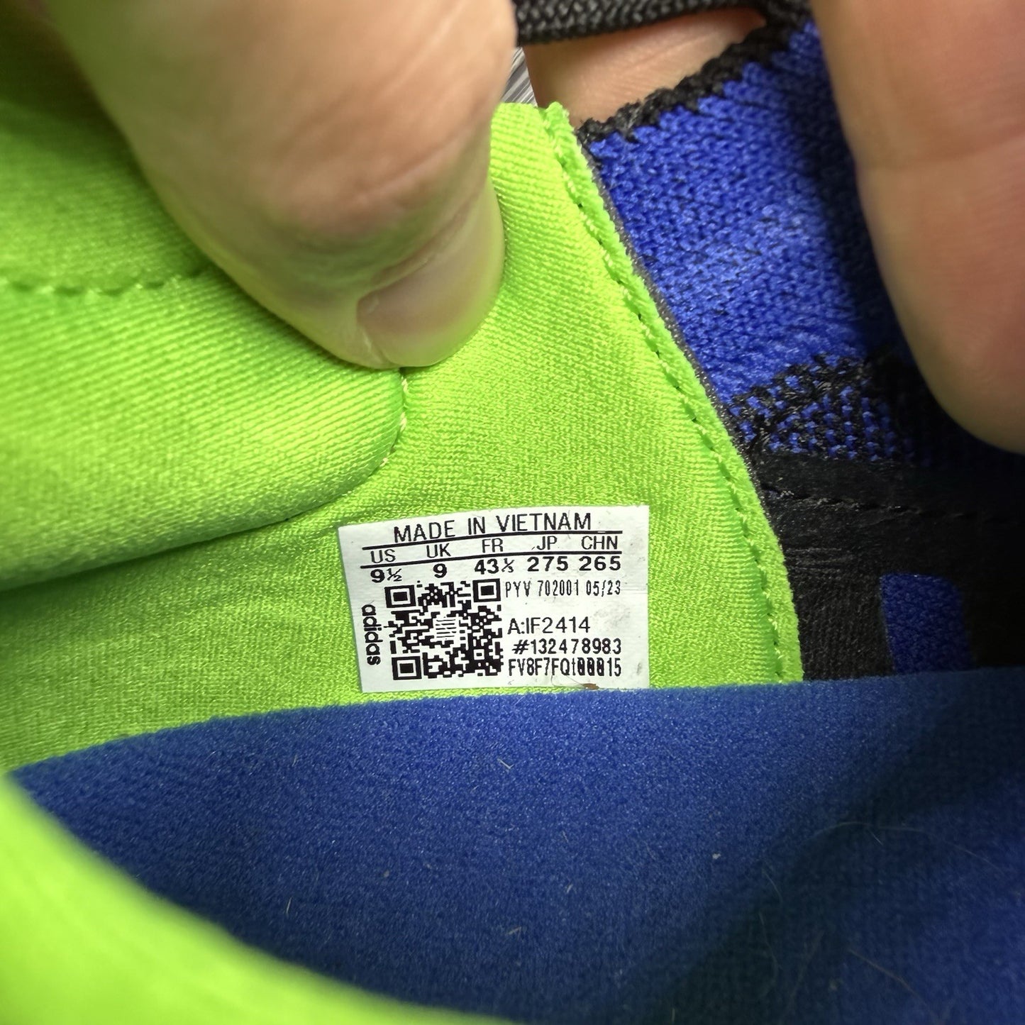 Adidas Ultra Boost Light Trainers Black Lucid Lime Size UK9 IF24146