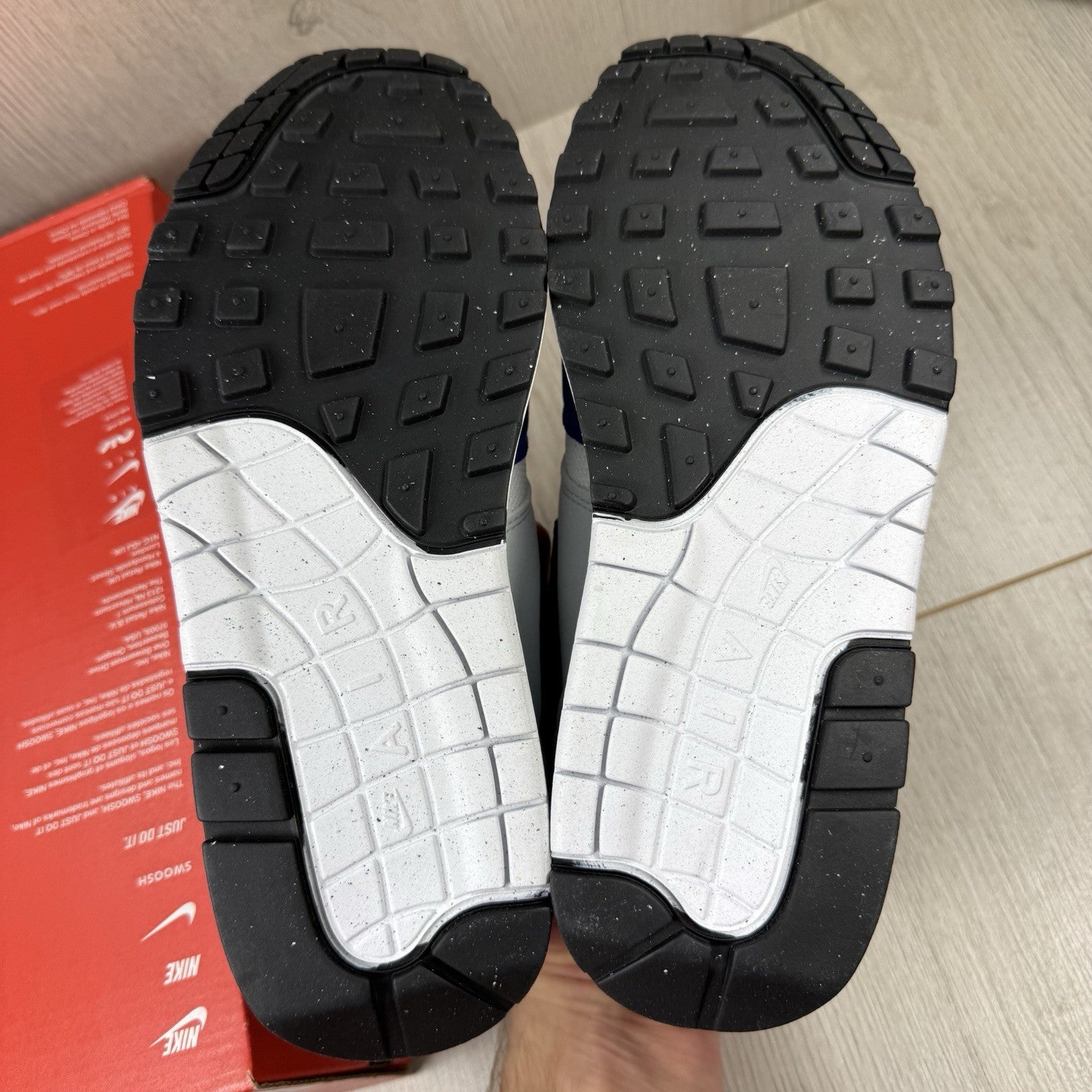 Nike Air Max 1 Trainers Deep Royal Blue WhiteSize UK5.5 FD9082-10012