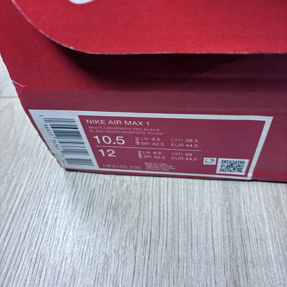 Nike Air Max 1 Trainers Chili Volt White Size UK9.5 HF0105-10015