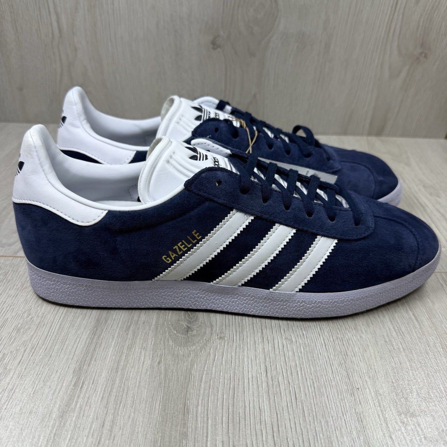 Adidas Gazelle Trainers Navy Blue White Size UK11 BB547810