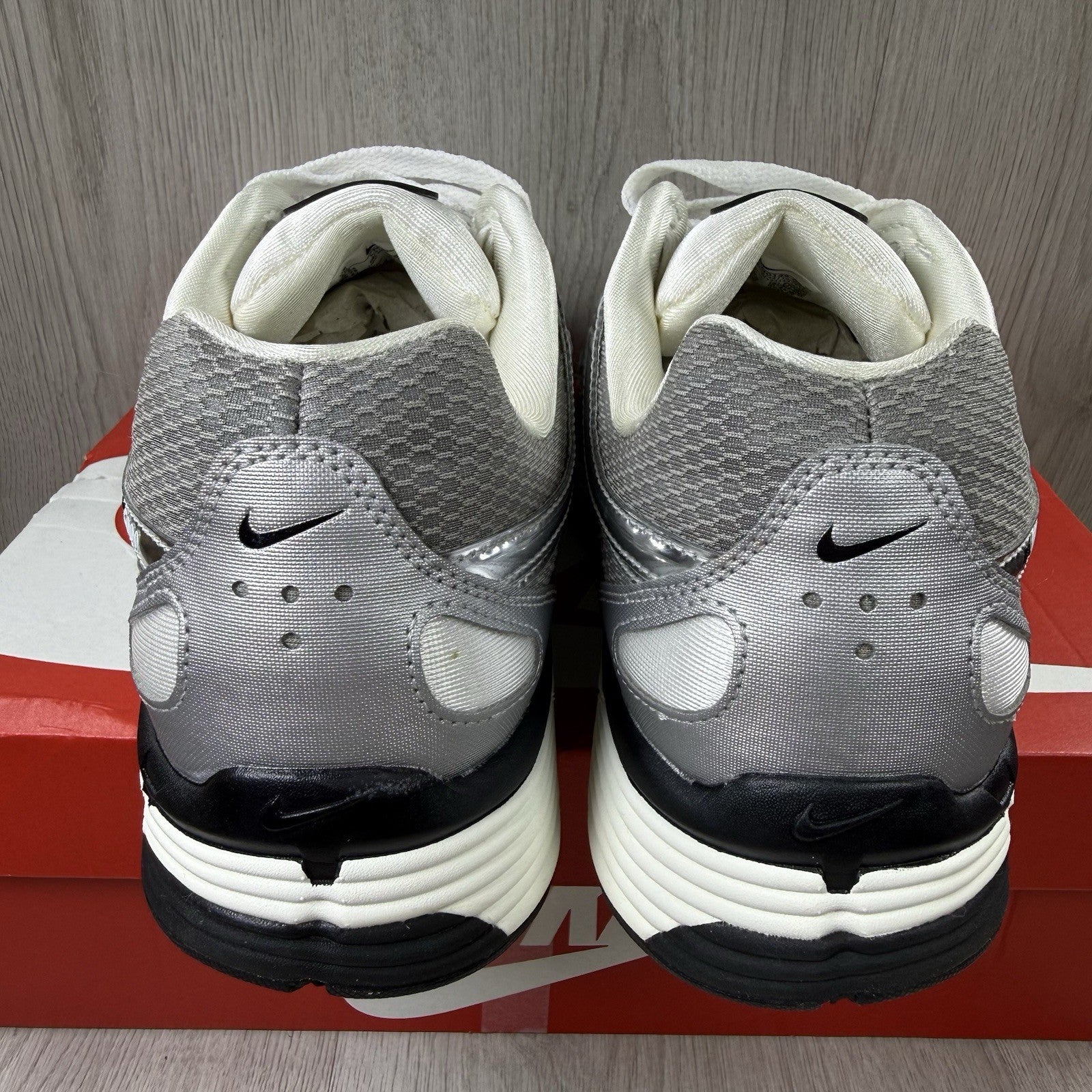 Nike P-6000 Trainers Metallic Silver White Size UK9 CN0149-0012