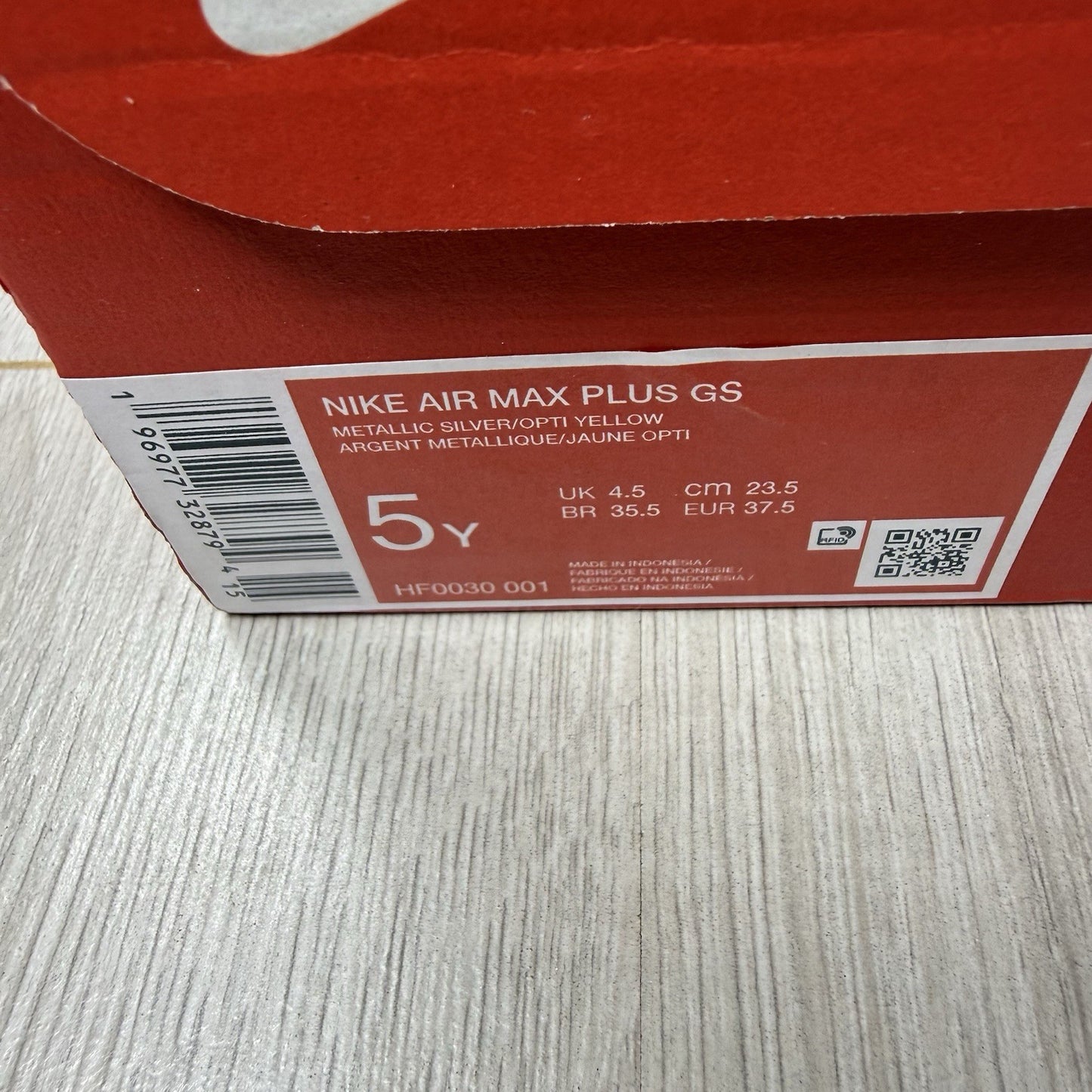 Nike Air Max Plus TN Trainers Obsidian Silver Size UK4.5 HF0030-00112