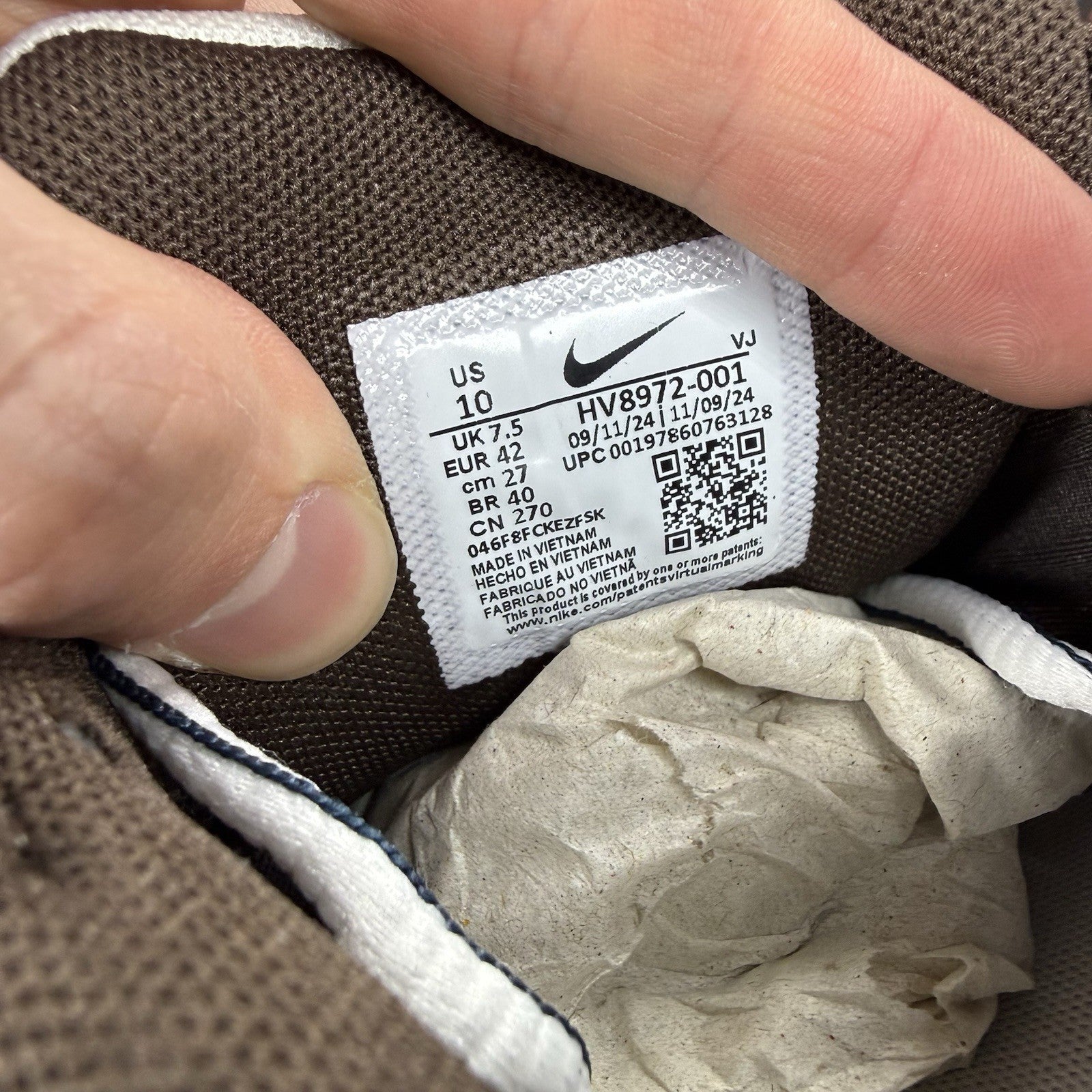 Nike P-6000 Trainers Phantom Baroque Brown Size UK7.5 HV8972 0017