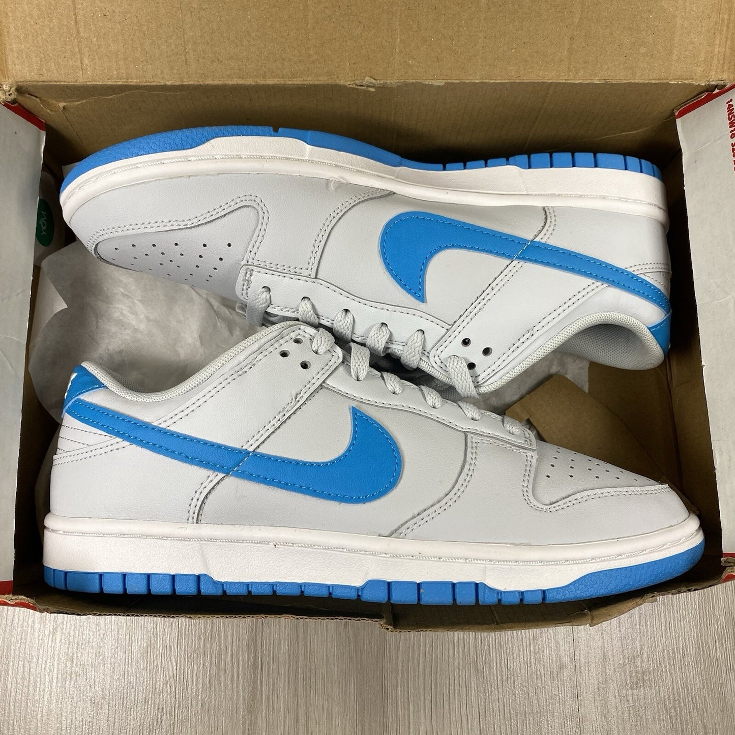 Nike Dunk Low Retro Trainers Pure Platinum Blue Size UK7.5 DV0831-0011