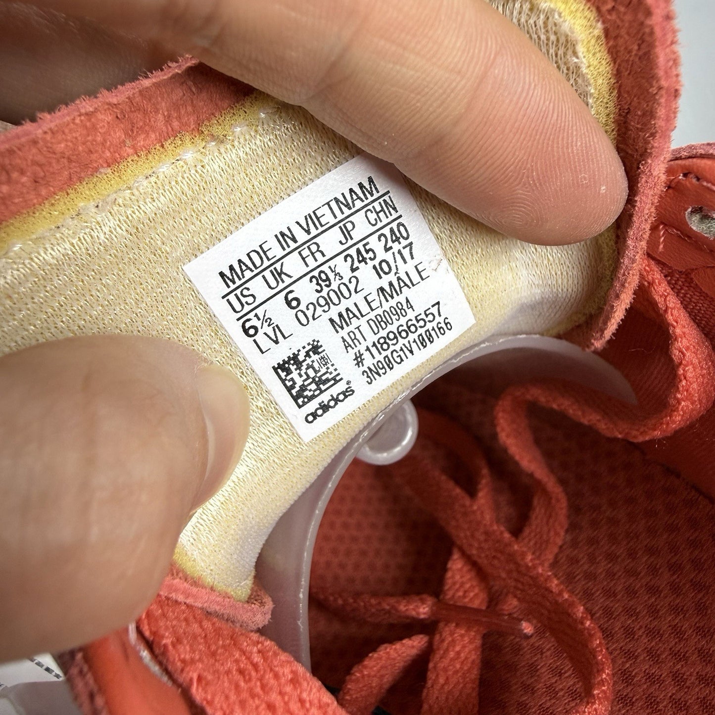 Adidas Campus Trainers Trace Scarlet White Size UK6 DB09846