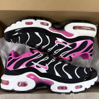 Nike Air Max Plus TN Trainers Black Laser Fuchsia Size UK6 CD0609-0257