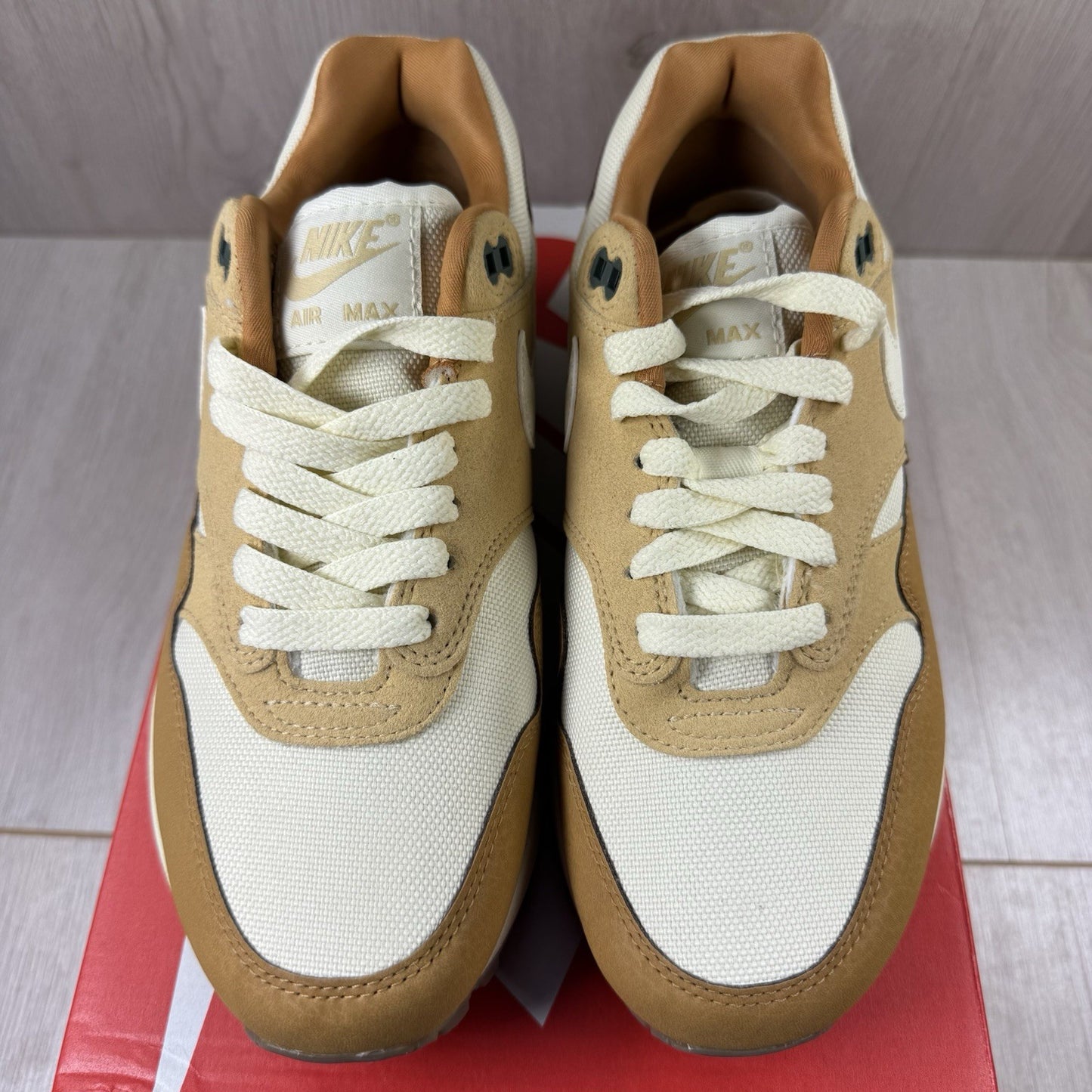 Nike Air Max 1 ‘87 Trainers Wheat Flax White Size UK3.5 FZ3598-2992