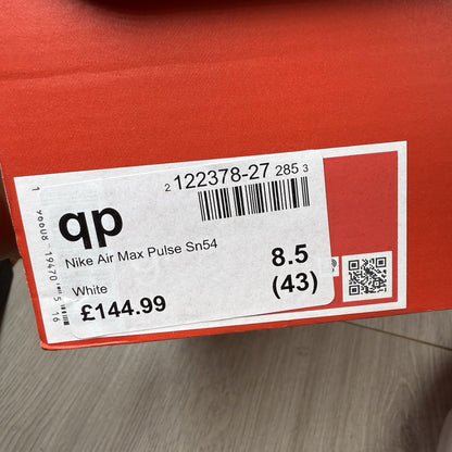 Nike Air Max Pulse Trainers Summit White Size UK8.5 DR0453-1017