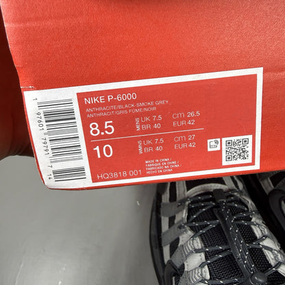 Nike P-6000 Winterised Trainers Anthracite Smoke Grey Size UK7.5 HQ3818 0016
