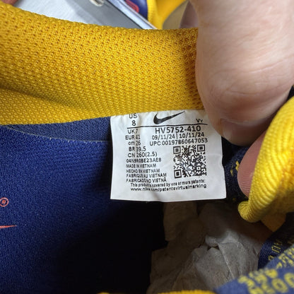 Nike Air Force 1 Low Trainers Retro Pack Navy Gold Size UK7 HV5752 4106