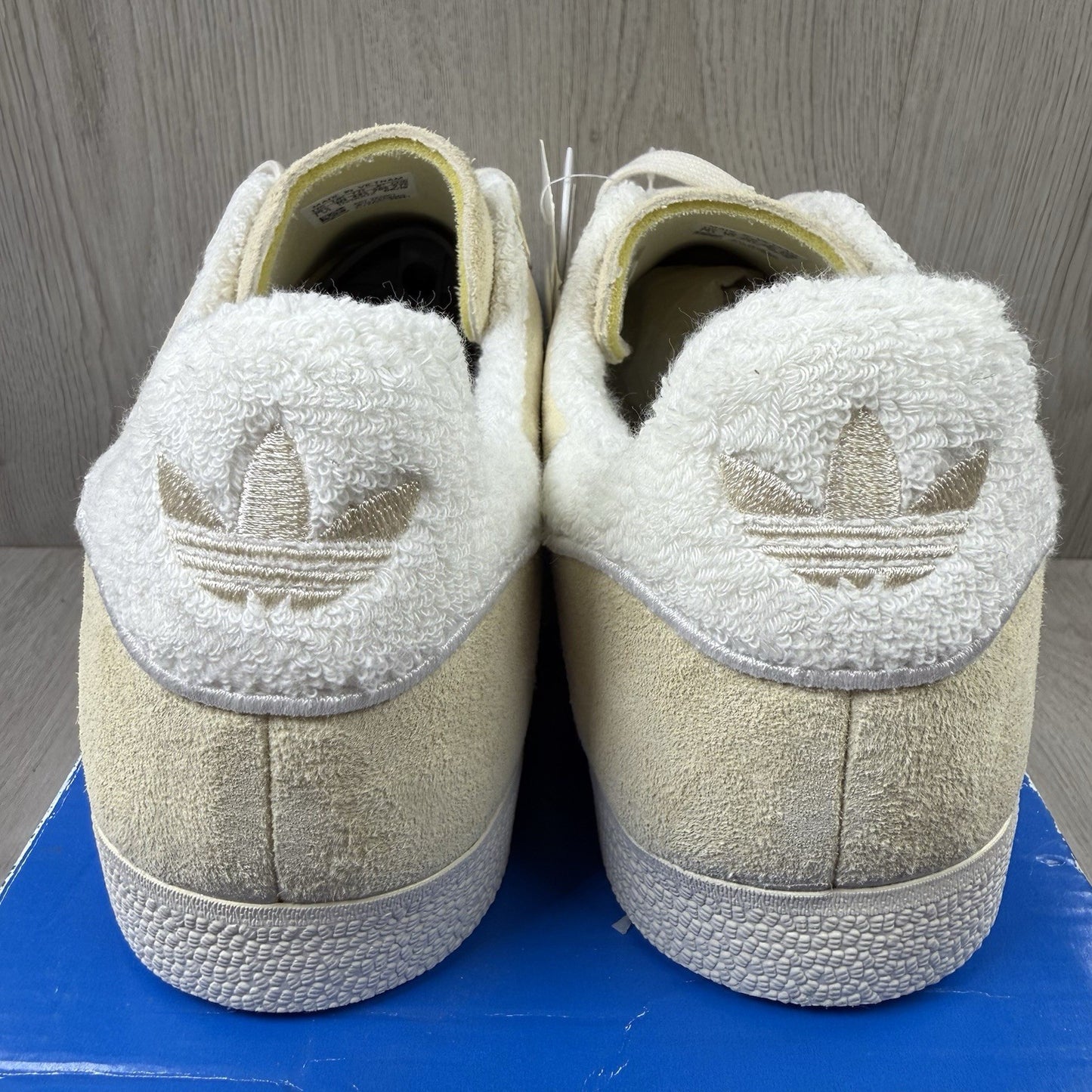 Adidas Gazelle Trainers Ecru Tint Beige White Size UK10 EE55014