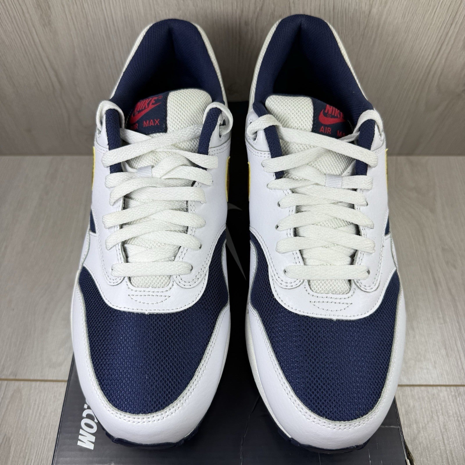 Nike Air Max 1 Essential Trainers Olympic White Size UK11 537383-1272