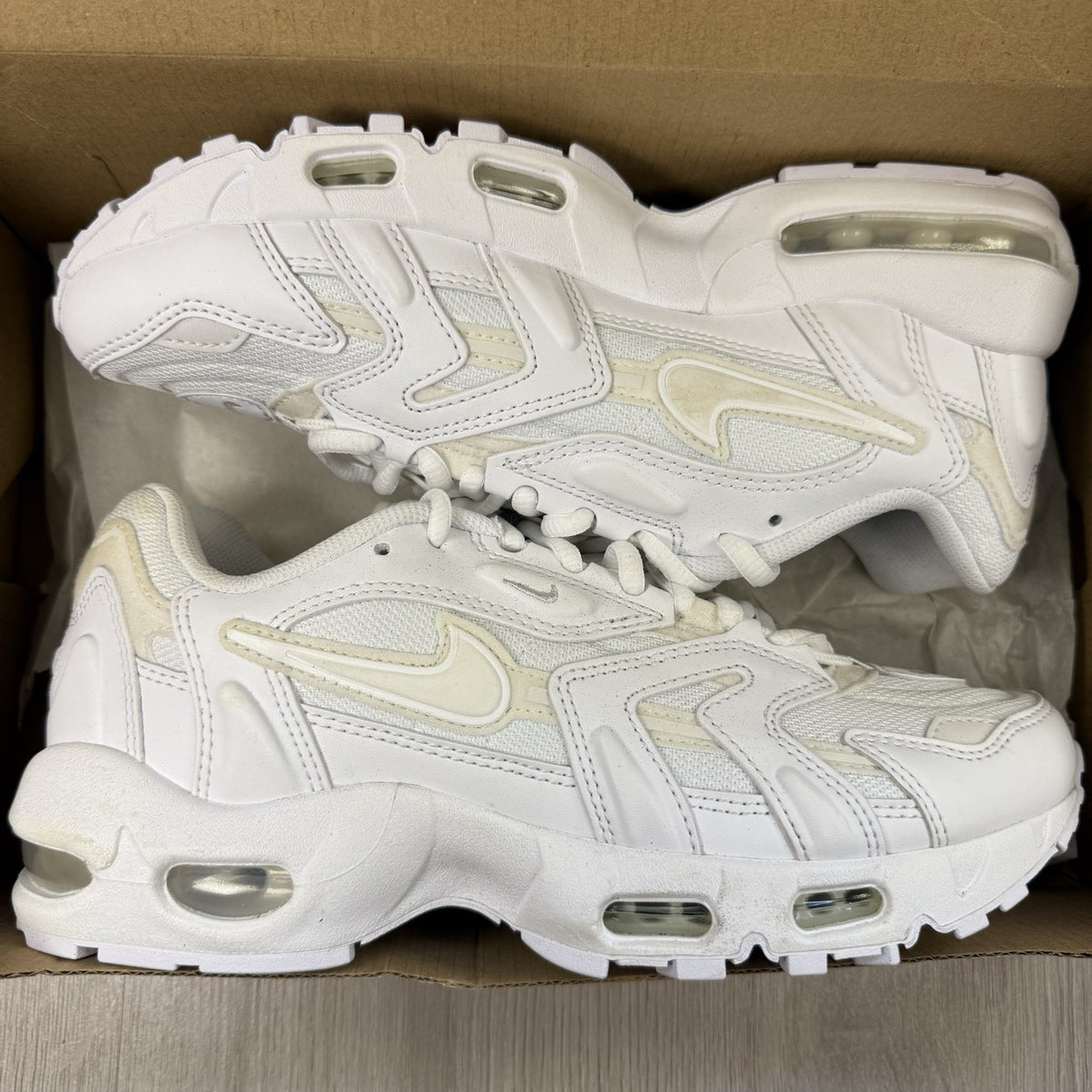 Nike Air Max 96 II Trainers Triple White Size UK7 DM2361-1000
