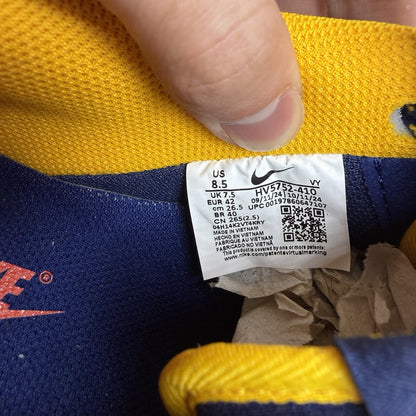 Nike Air Force 1 Low Trainers Retro Pack Navy Gold Size UK7.5 HV5752 4106