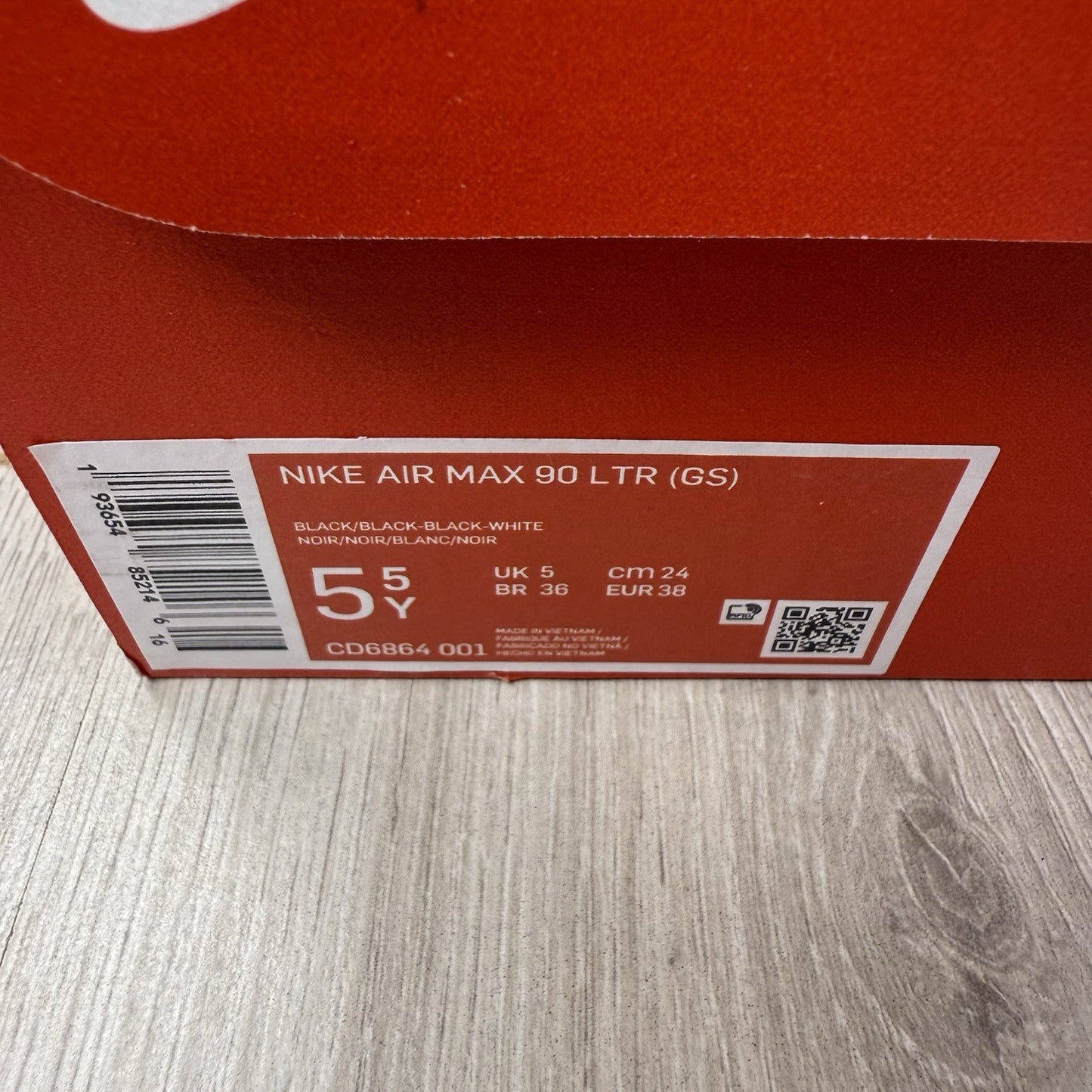 Nike Air Max 90 LTR Trainers Black Size UK5 EU38 CD6864-0014