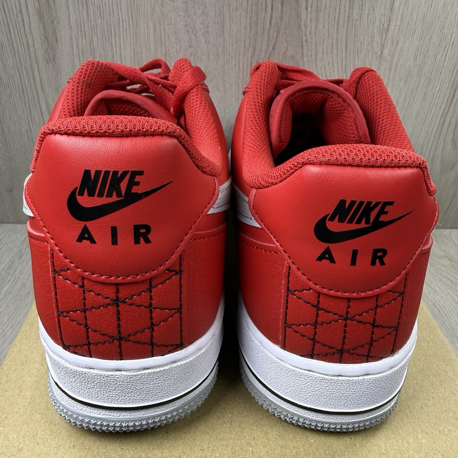 Nike Air Force 1 Low Trainers University Red Grey Size UK10 DD7113-6003