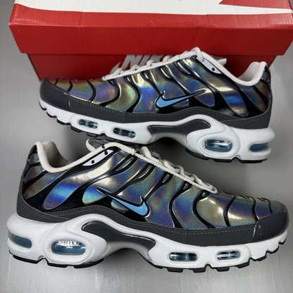 Nike Air Max Plus TN Trainers Iridescent White Size UK8 HV2525-0016