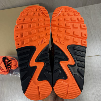Nike Air Max 90 Trainers Duck Camo Orange Size UK4.5 CW4039-8005
