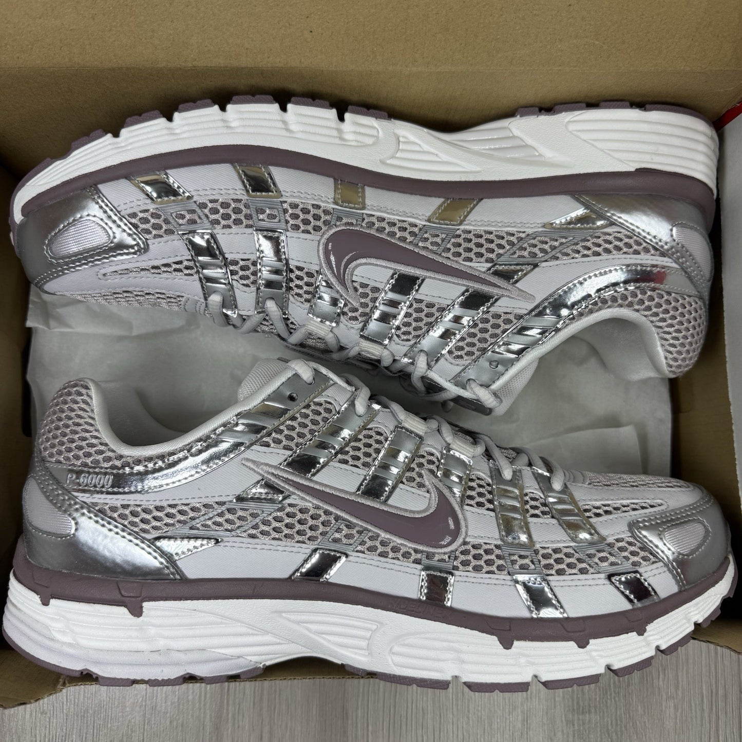 Nike P-6000 Trainers Platinum Violet Vast Grey Size UK11 IB4019-0190