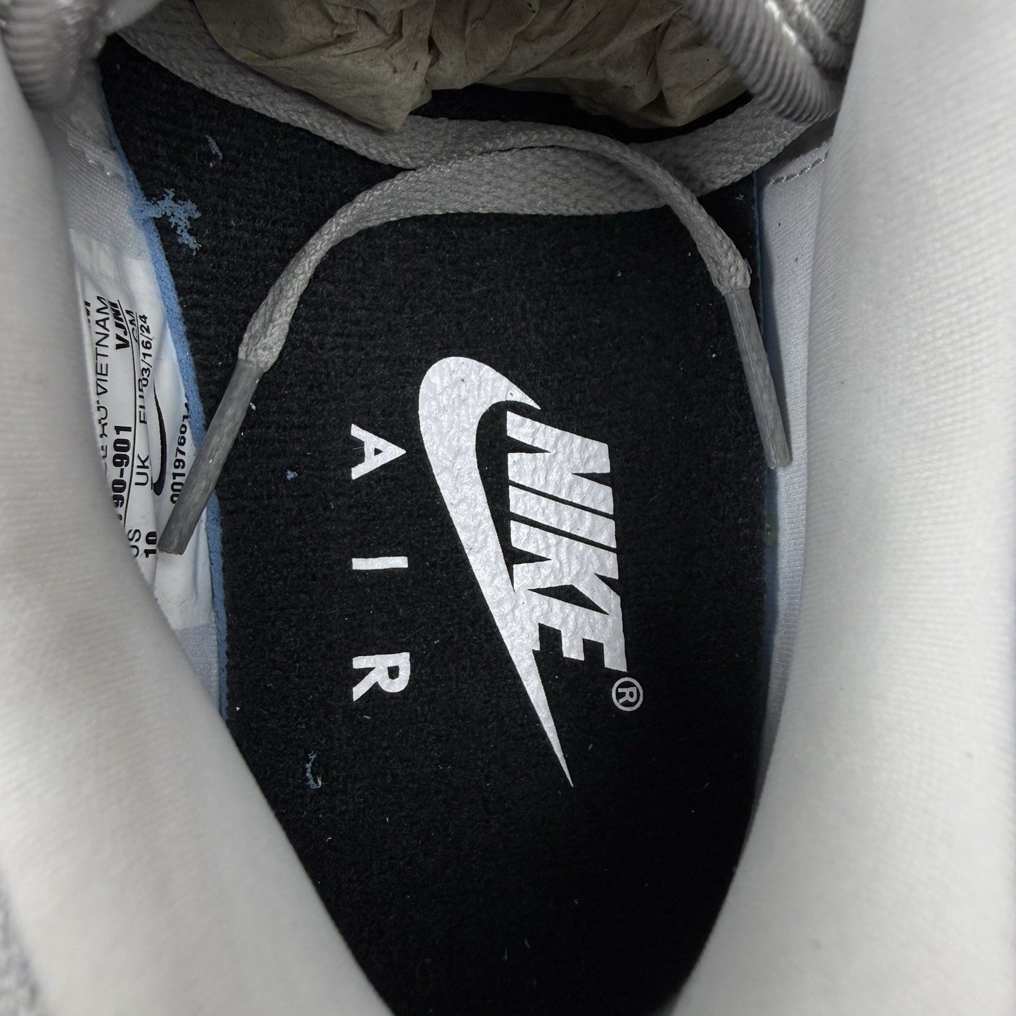 Nike Air Max 1 ID Trainers Grey White Size UK7.5 F08790-9016