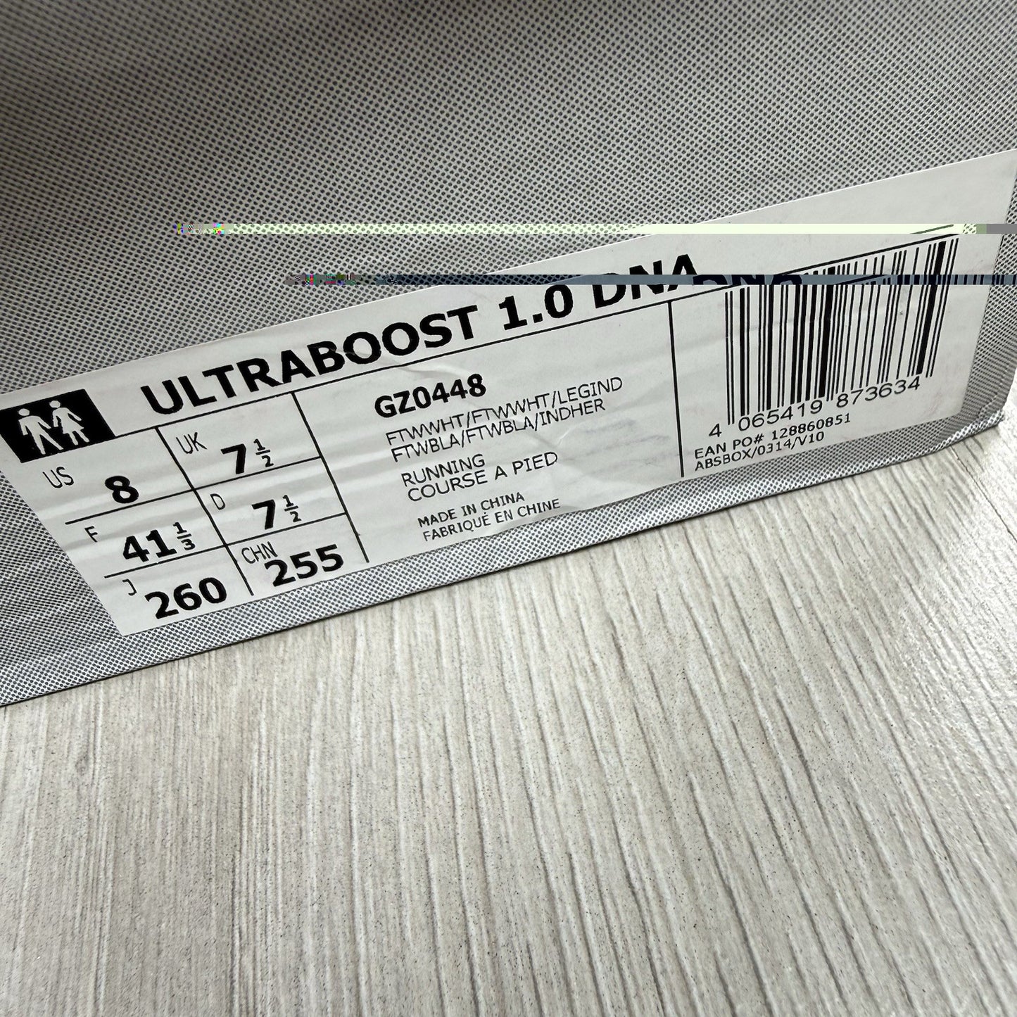 Adidas Ultra Boost 1.0 Trainers White Legacy Indigo Size UK7.5 GZ04484