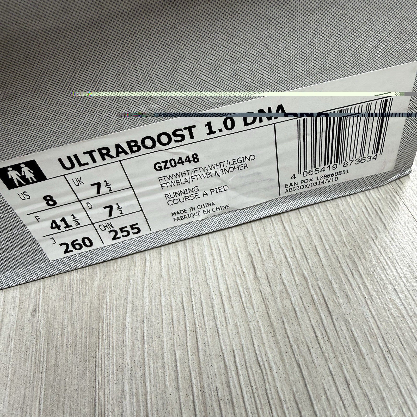 Adidas Ultra Boost 1.0 Trainers White Legacy Indigo Size UK7.5 GZ04484
