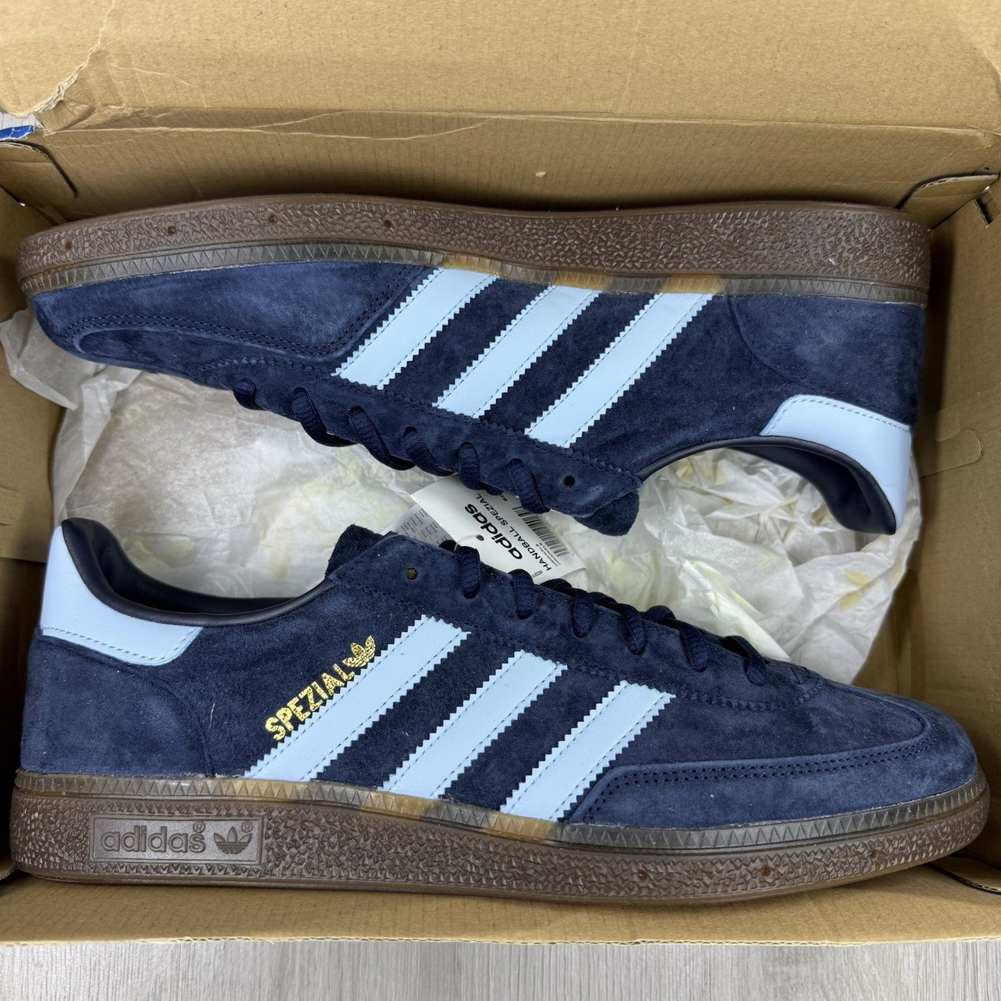 Adidas Handball Spezial Trainers Navy Clear Sky Gum Size UK10 BD76339