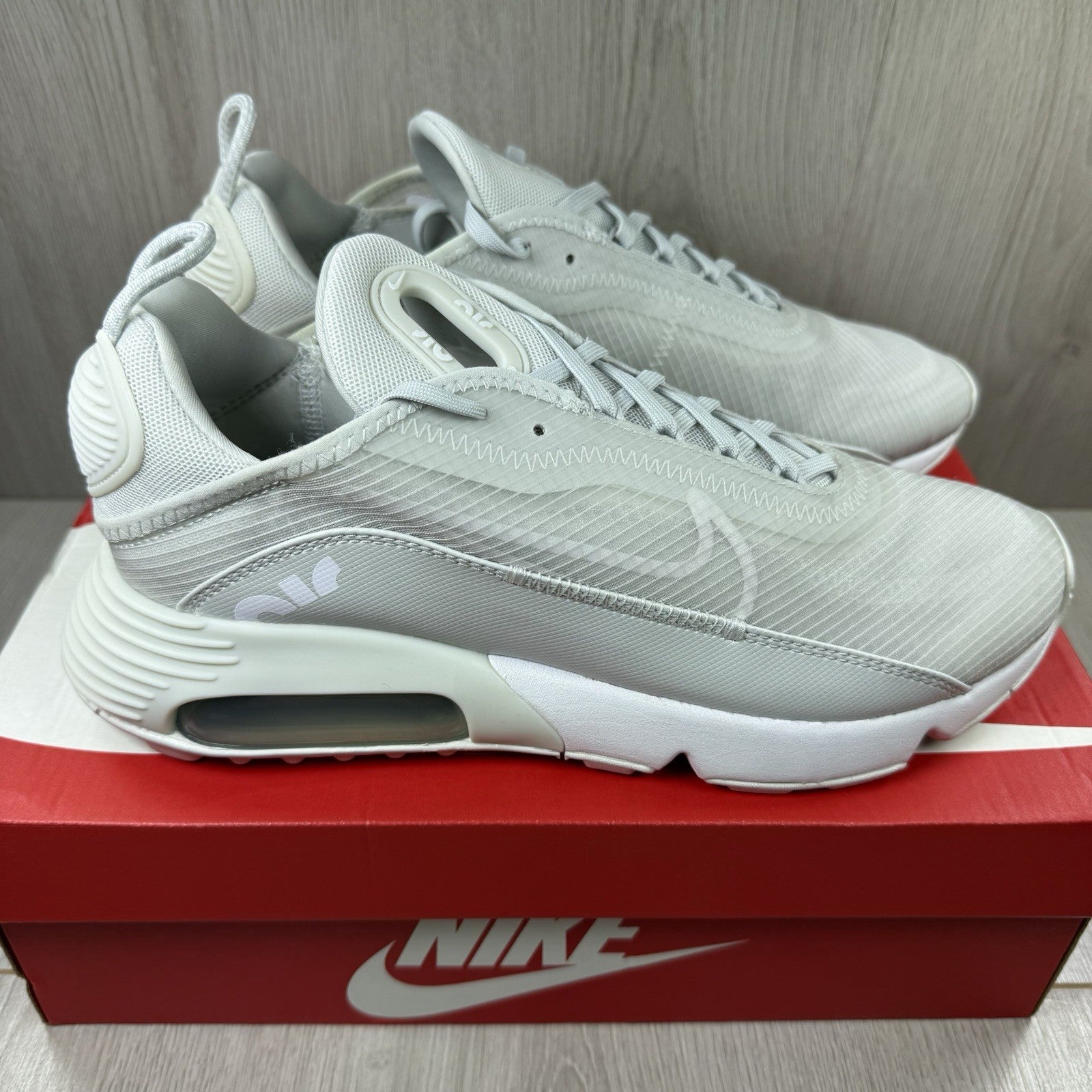 Nike Air Max 2090 Trainers Photon Dust Grey White Size UK8 CZ3867-0011