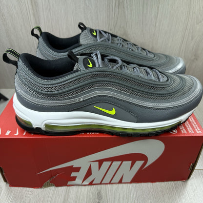 Nike Air Max 97 Trainers Smoke Grey Volt White Size UK9.5 DJ6885-0019