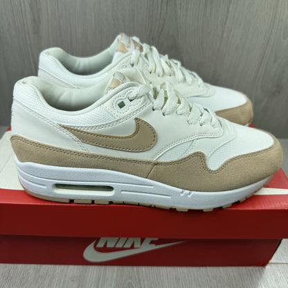 Nike Air Max 1 Trainers Summit White Bio Beige Size UK6 319986-1201