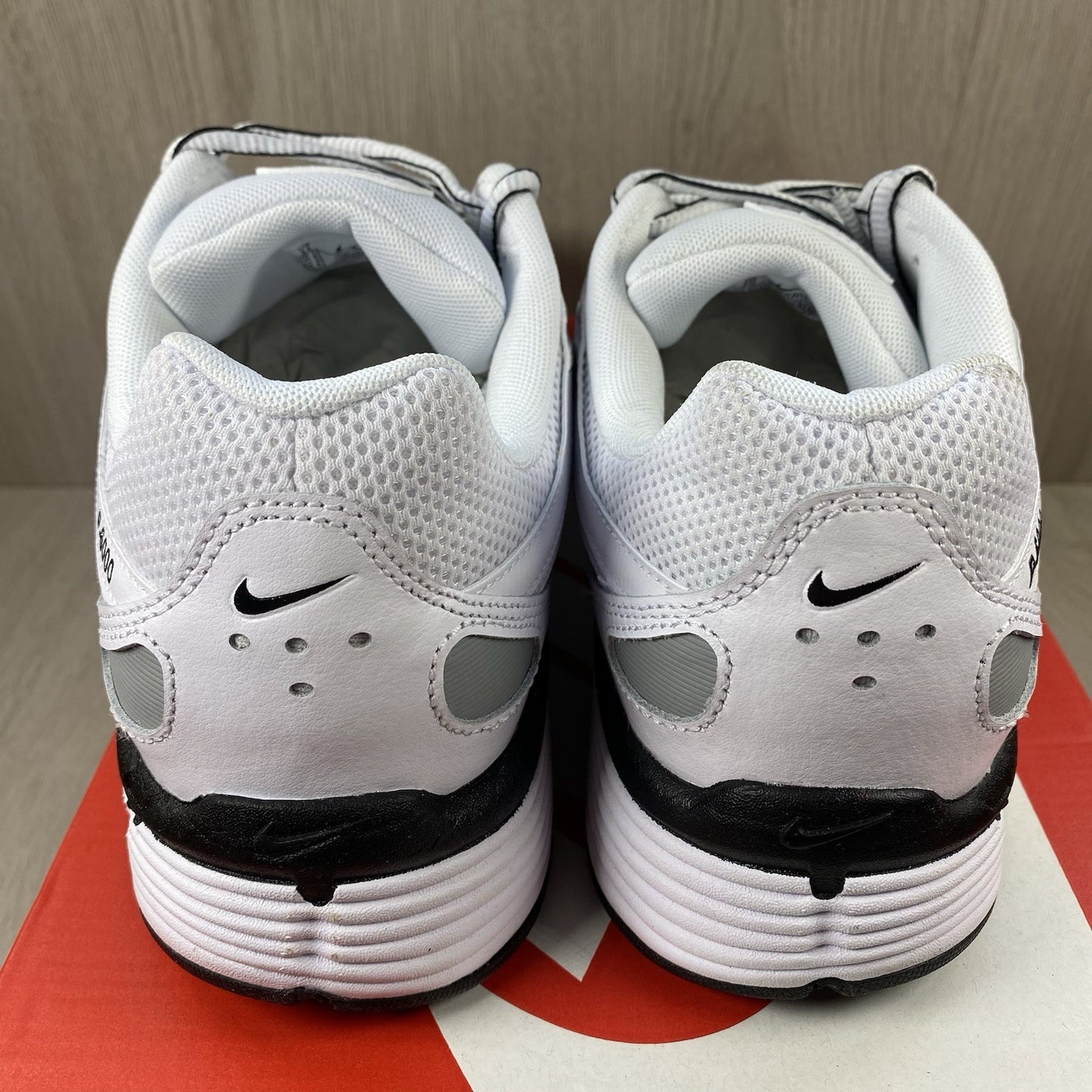 Nike P-6000 Trainers White Metallic Silver Black Size UK6.5 CD6404-1073