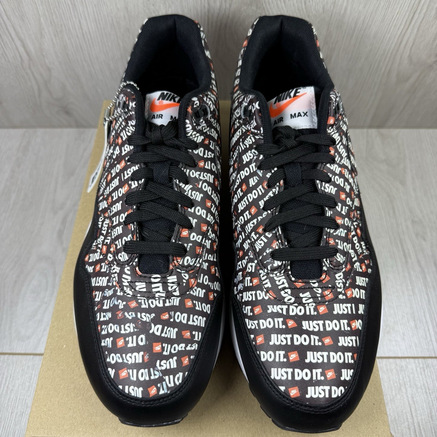 Nike Air Max 1 Trainers Just Do It Pack Black Size UK9 875844-0099